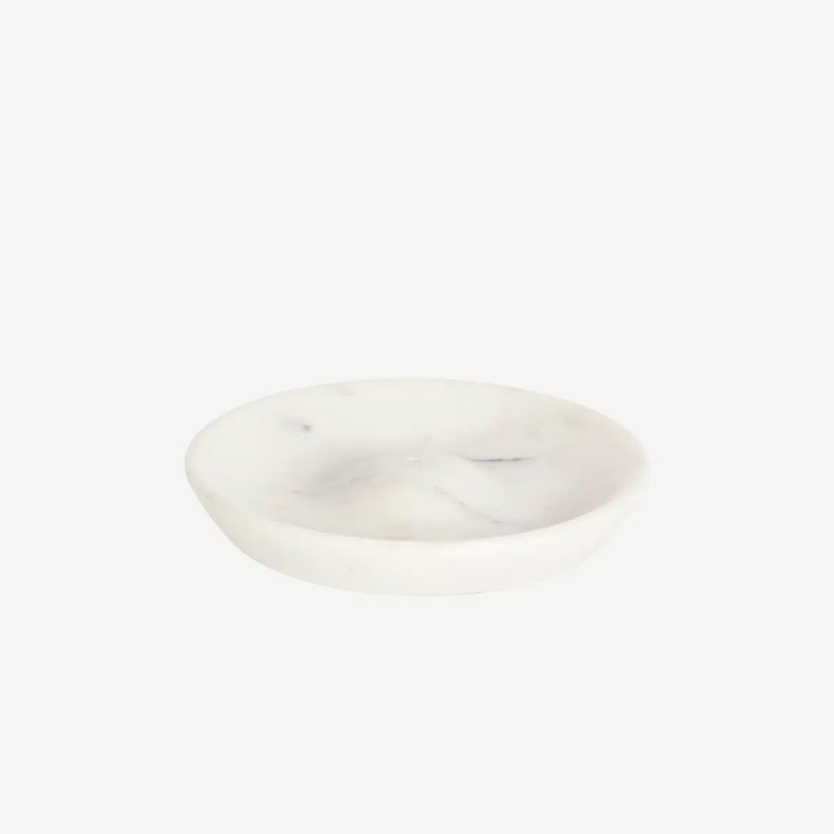 ROUND MARBLE INCENSE HOLDER, WHITE
