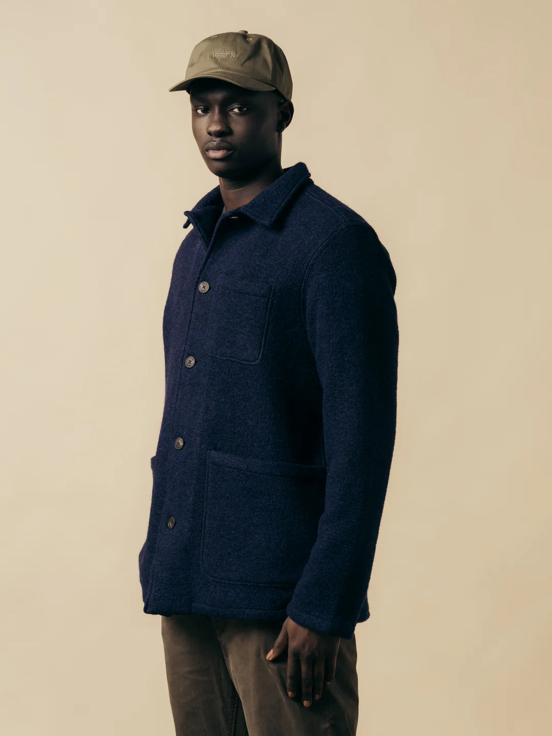 Ormiston Jacket In Midnight Blue Wool Blend