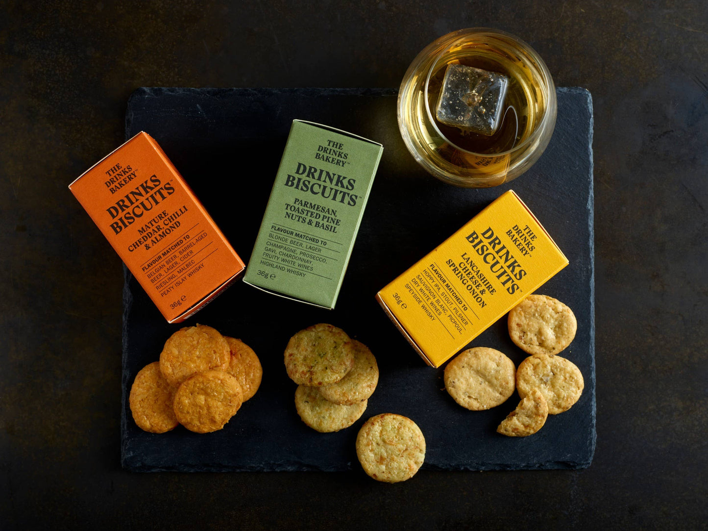 The Drinks Bakery - Drinks Biscuits - Lancashire Cheese & Spring Onion 110g