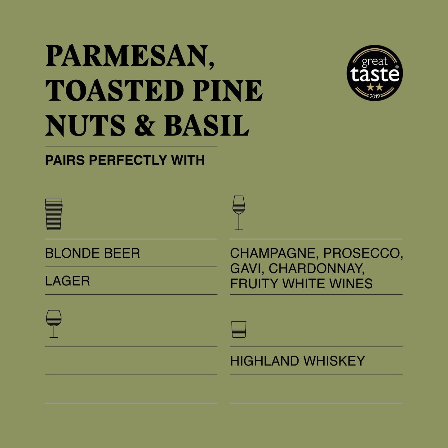 The Drinks Bakery - Drinks Biscuits - Parmesan Cheese & Sweet Basil 110g