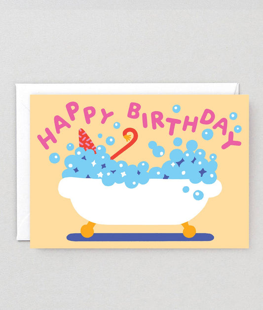Happy Birthday Bubble Bath Greetings Card