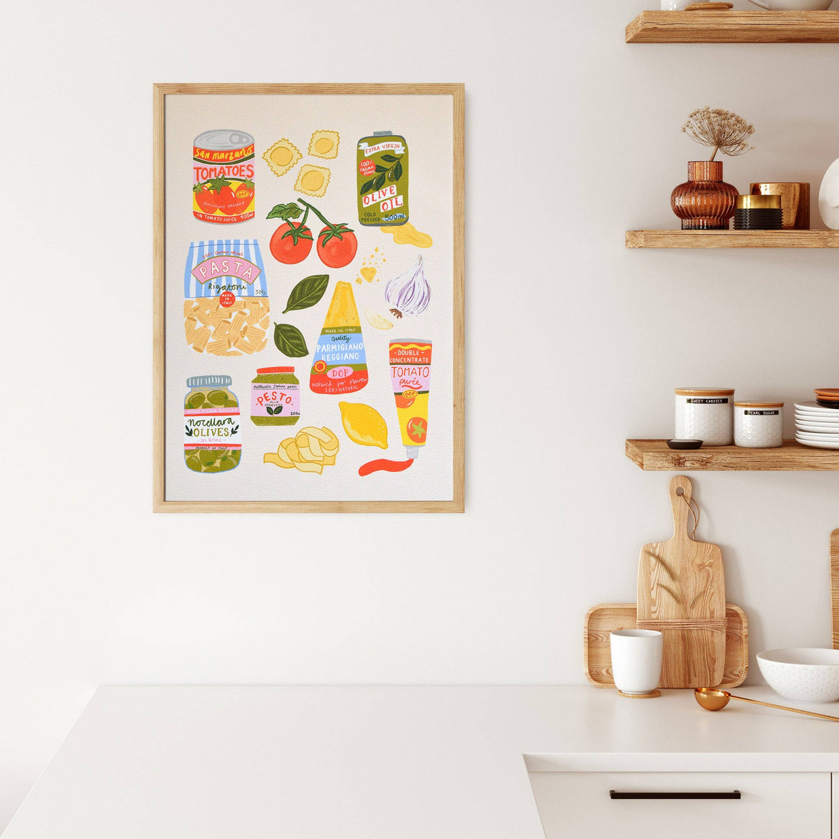 Laura Barnes - Italian ingredients Art Print