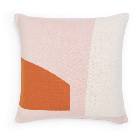 Sophie Home Ltd - Cotton Knit Throw Pillow/Cushion - Form Orange