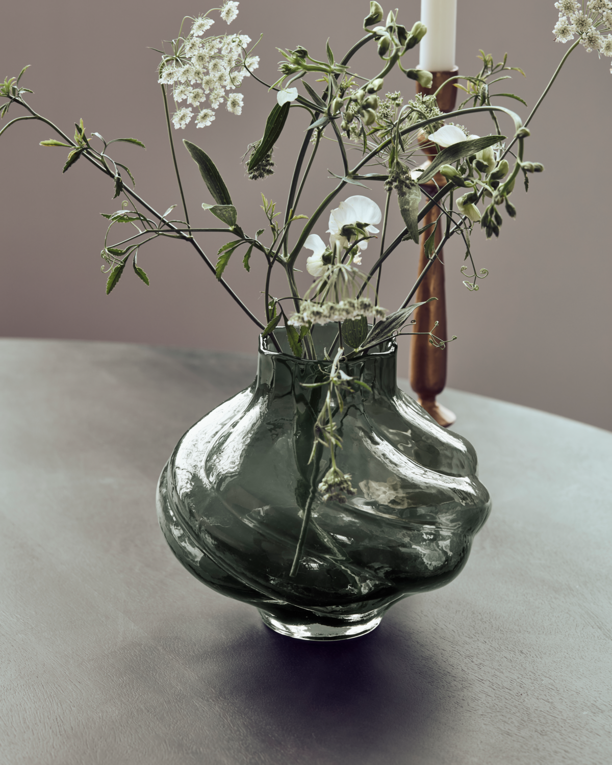 Vase, Turn, Smoked grey