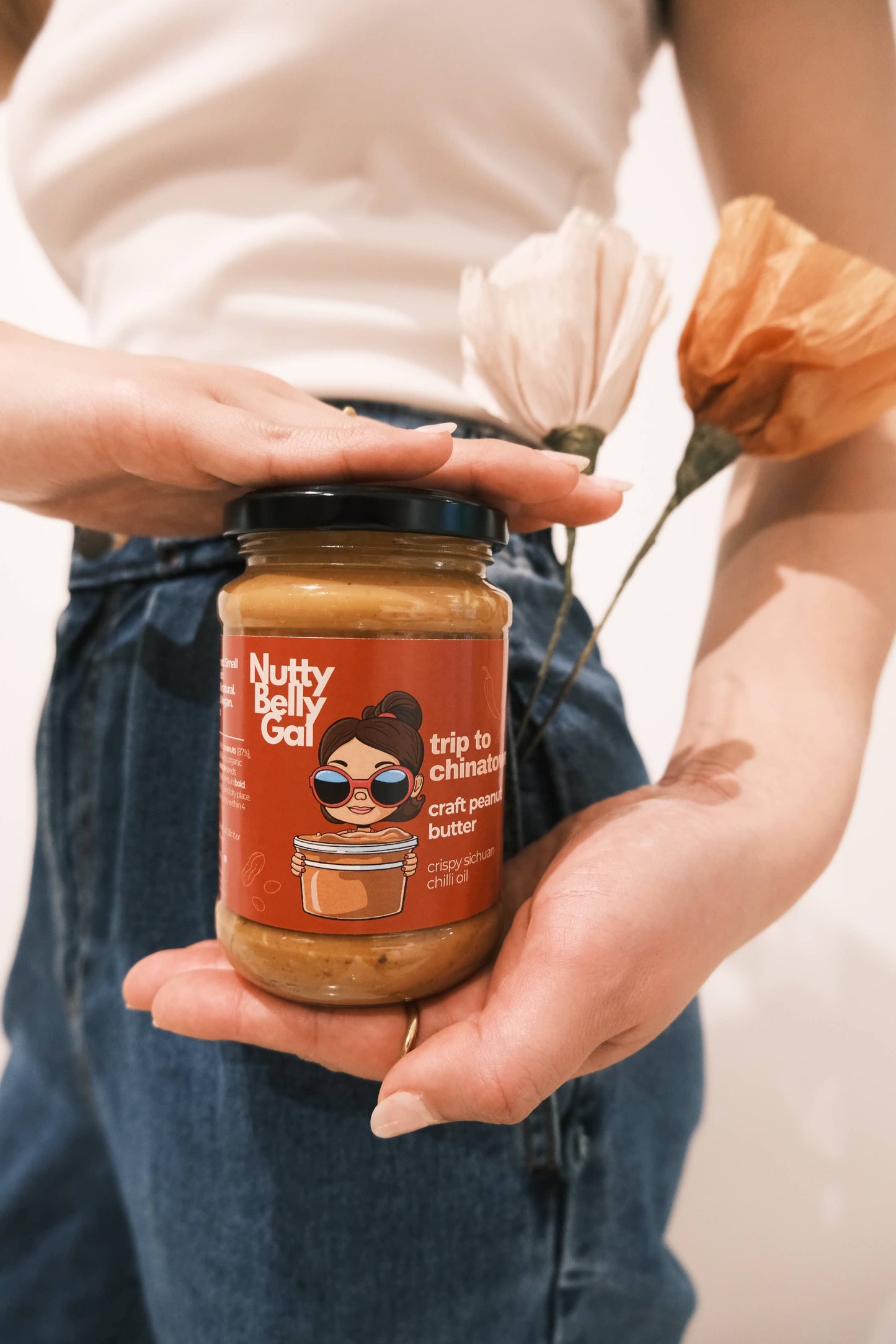 Nutty Belly Gal - Trip to Chinatown: Peanut Butter + Sichuan Chili Oil