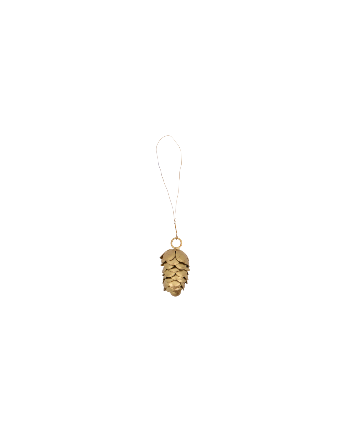Christmas ornaments, Cones, pair, Gold