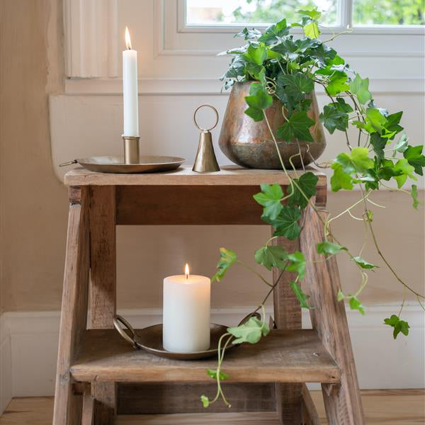 Forged Brass Round Candle Tray