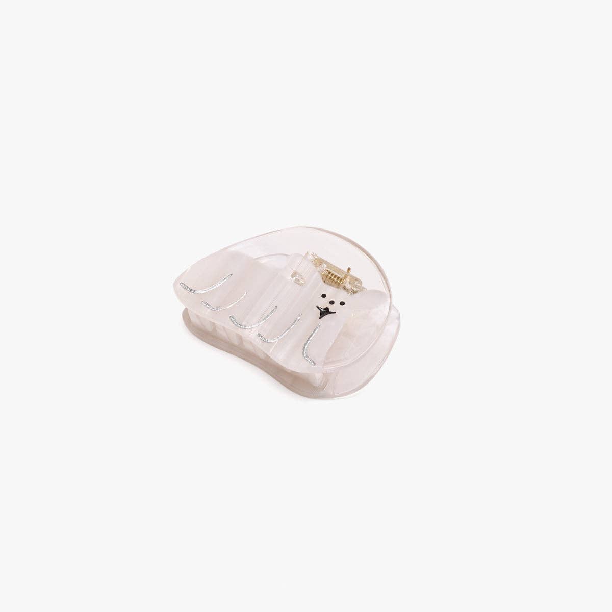 WINONA IRENE - Lhasa Cute White Dog Mini Acetate Hair Claw Clip Accessory