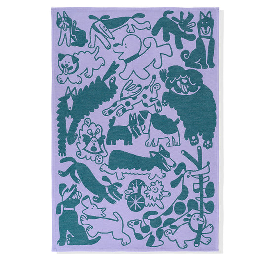 Dogs Day Out Tea Towel