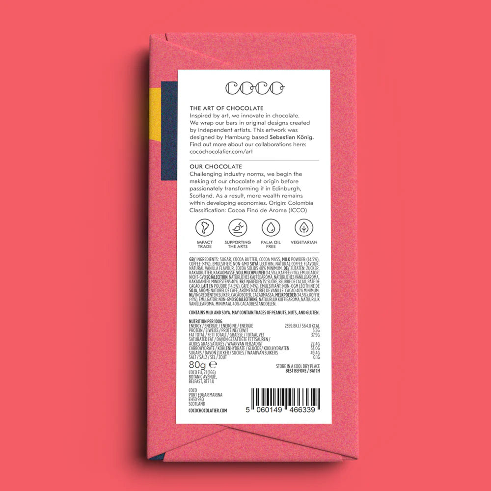 COCO Chocolatier - Mocha Coffee 80G Milk Chocolate