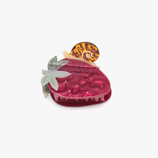 WINONA IRENE - Strawberry Garden Snail Fruit Acetate Hair Claw Clip