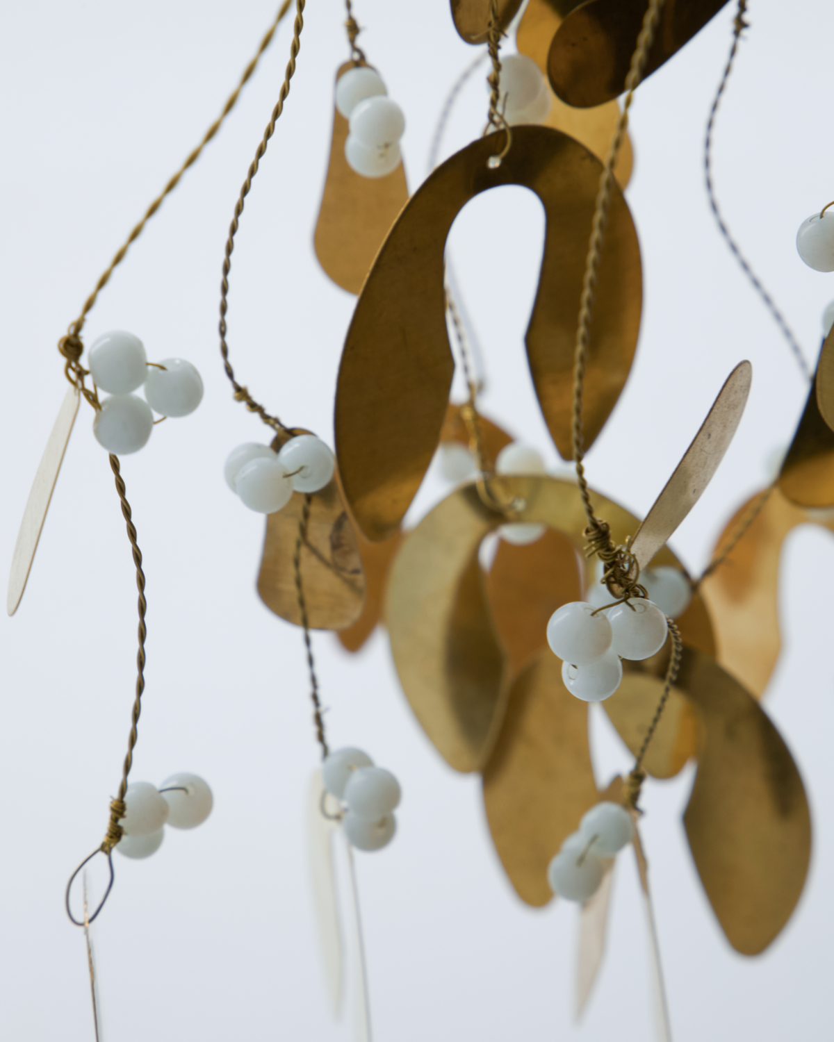 Christmas Ornament, Mistletoe, Brass finish