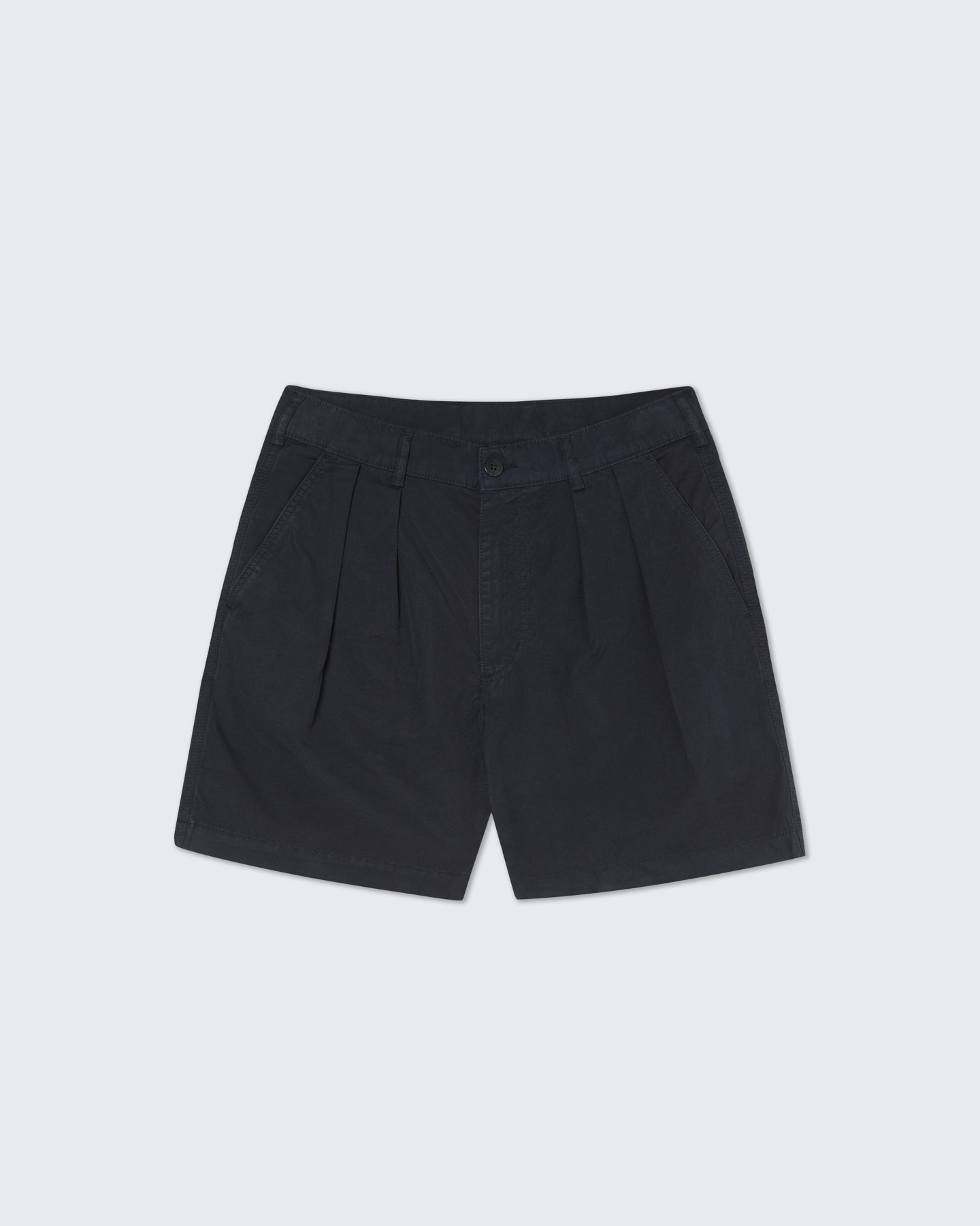 LAPA, Relaxed Pleated Shorts, Navy Canvas