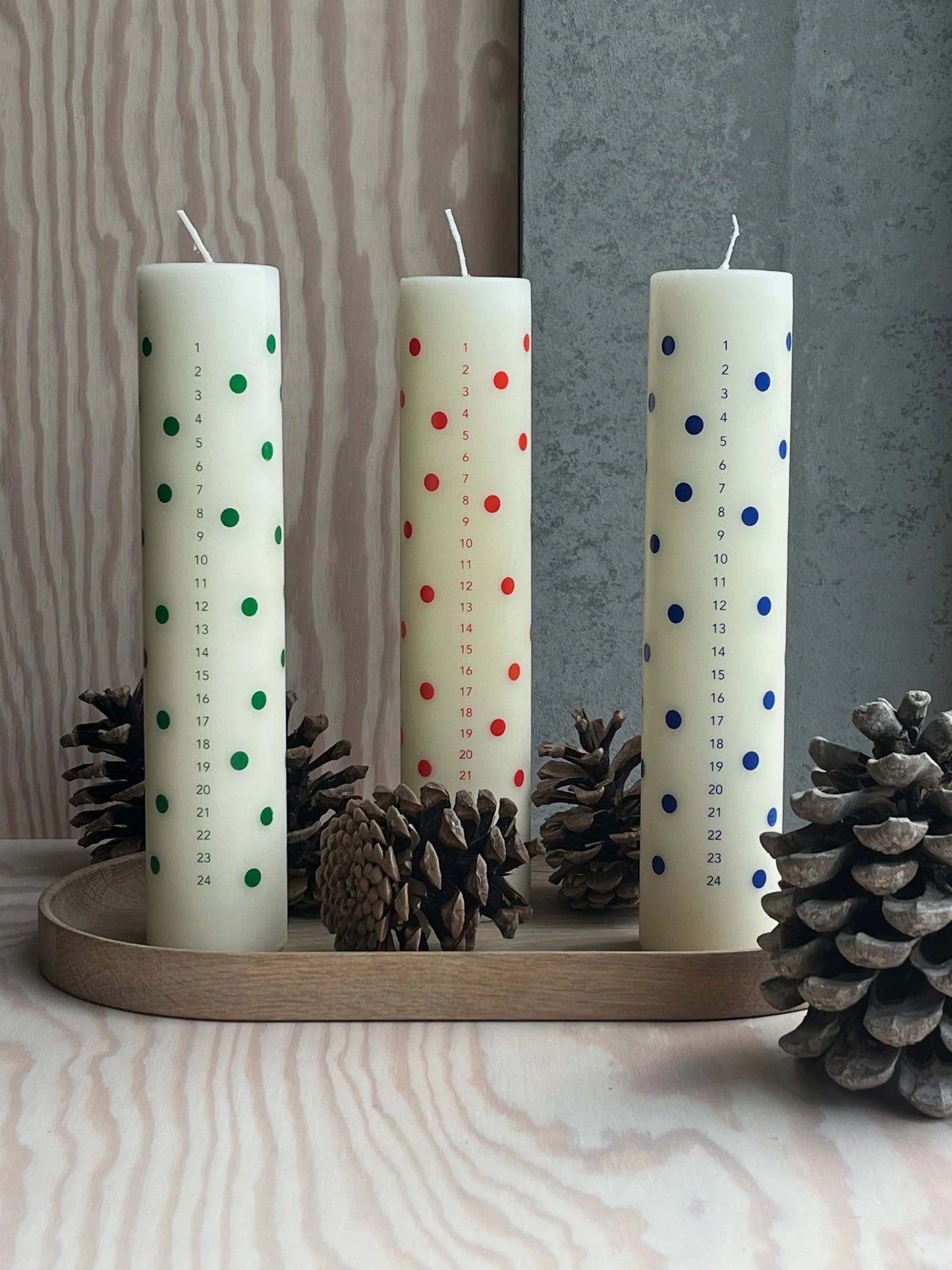 Polka Calendar Candle