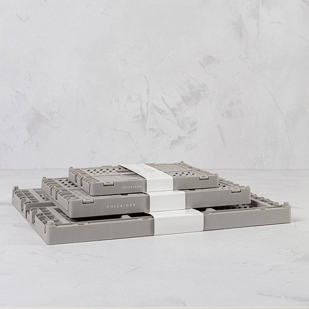 Chickidee - Grey Tiny Folding Storage Crate