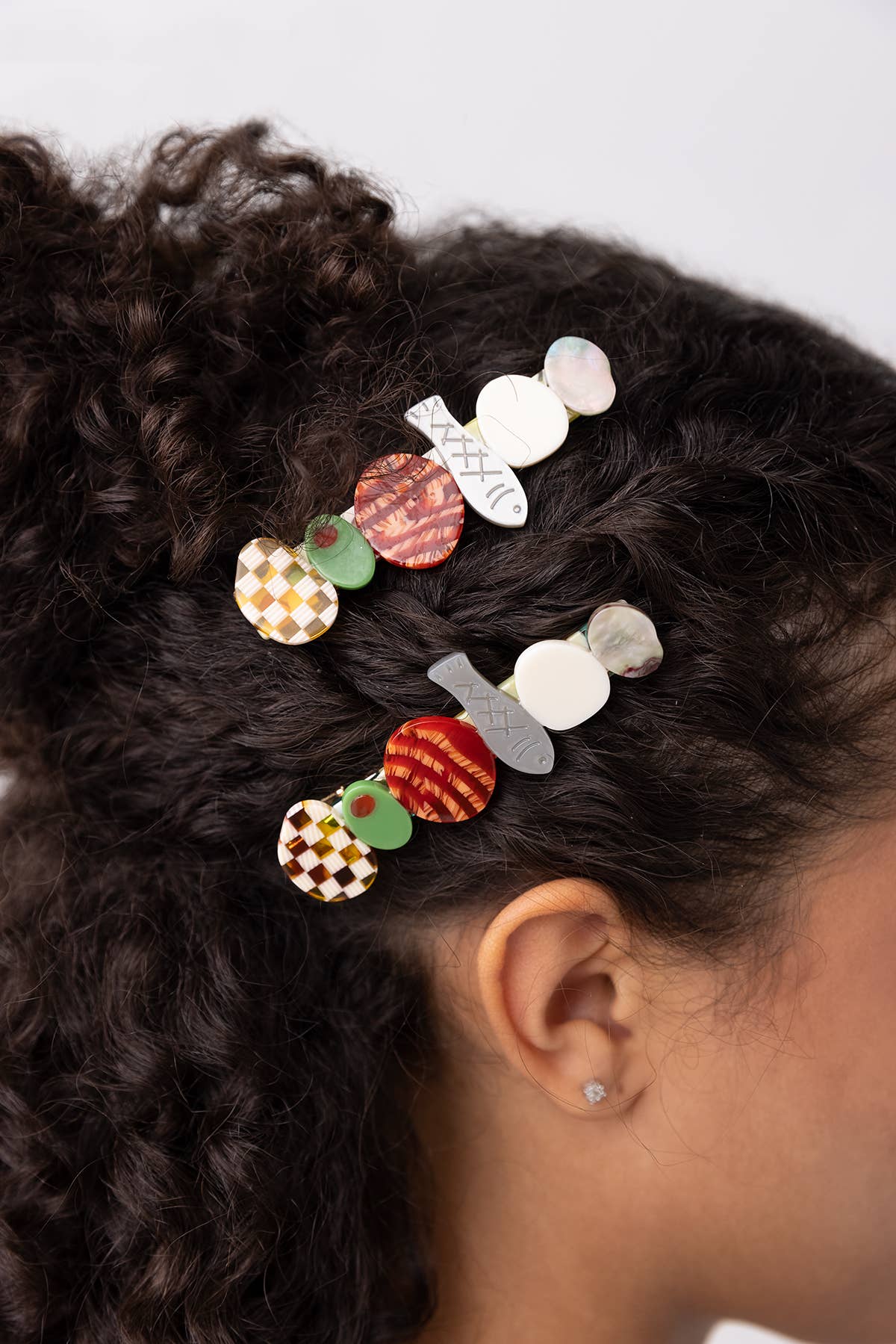 WINONA IRENE - Hors D’oeuvre Appetizer Multicolor Alligator Hair Clip