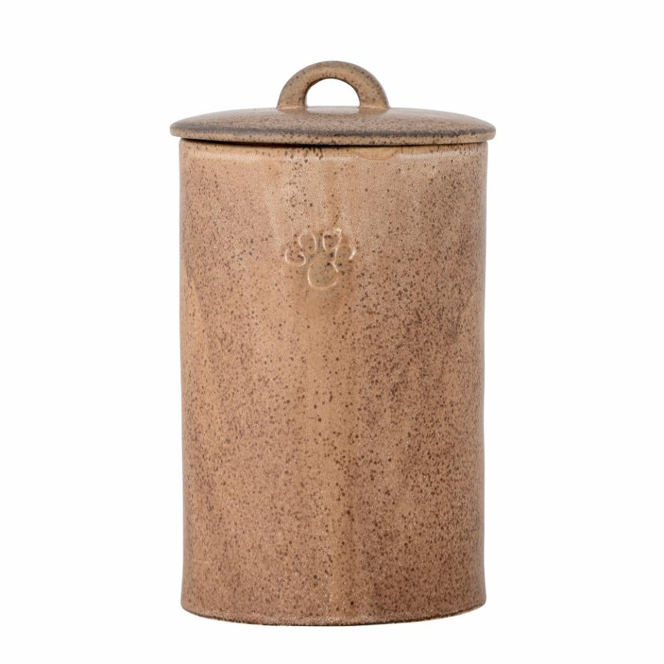 Buddy Jar w/Lid, Brown, Stoneware