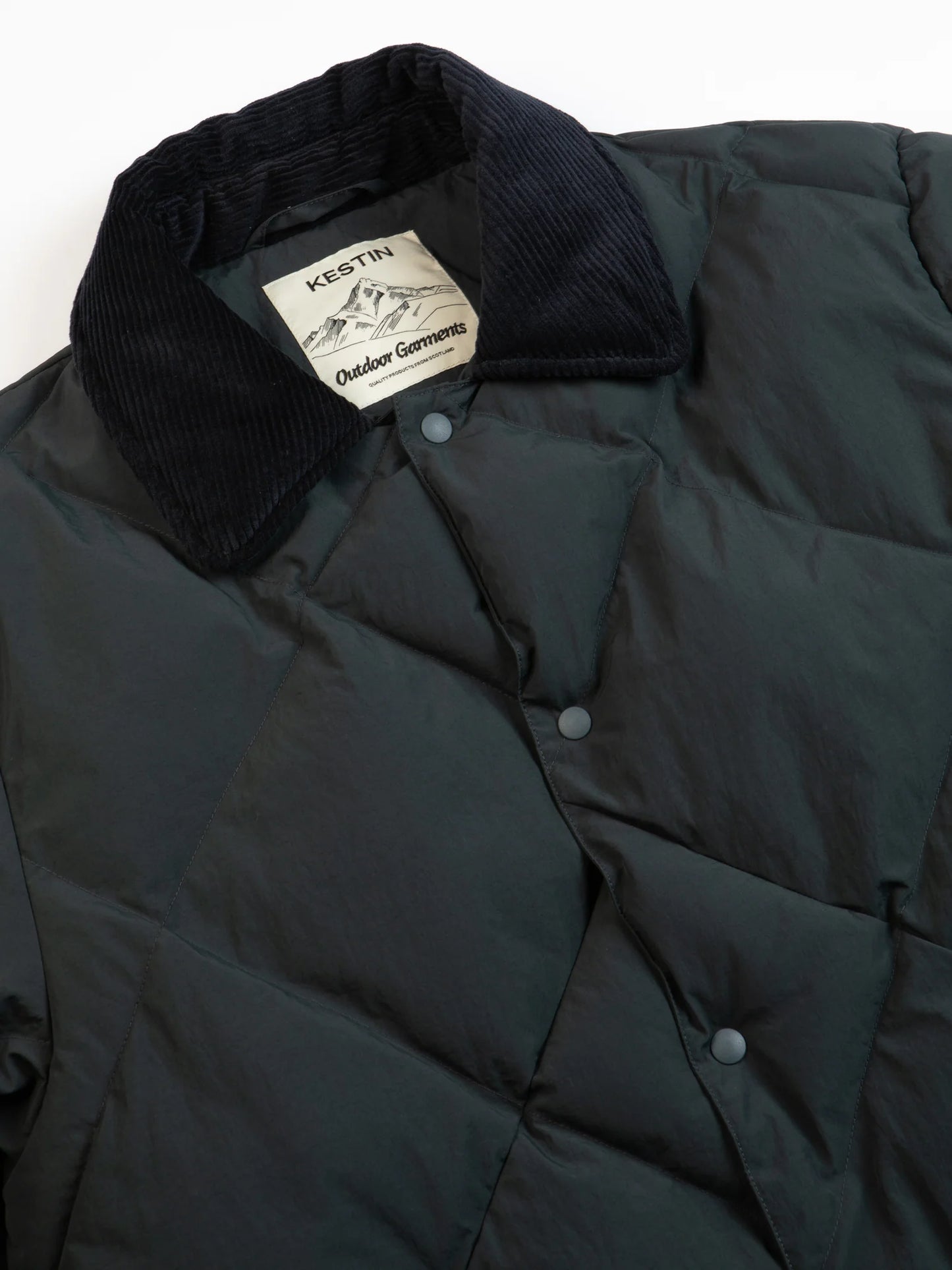 Dunbar Padded Jacket In Charcoal Recycled Nylon