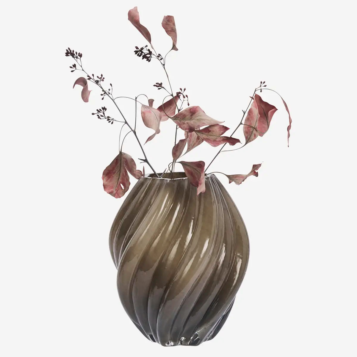 Glass Vase - Taupe