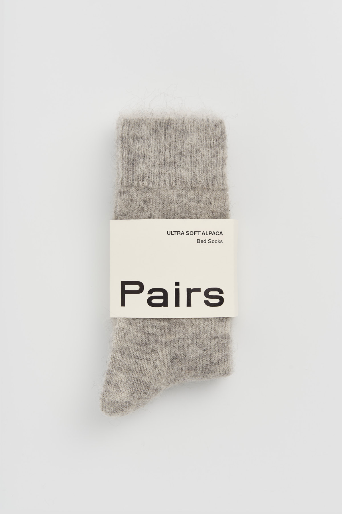 Pairs Socks - Correct Grey Ultra Soft Alpaca Bed Socks