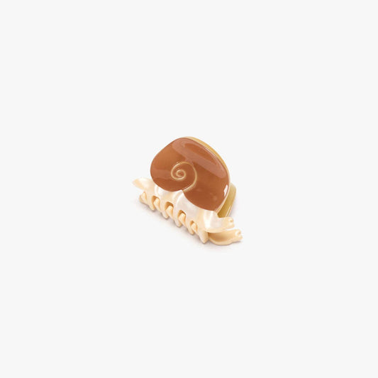 Mini Snail Claw Earth - Brown Shell Small Hair Clip