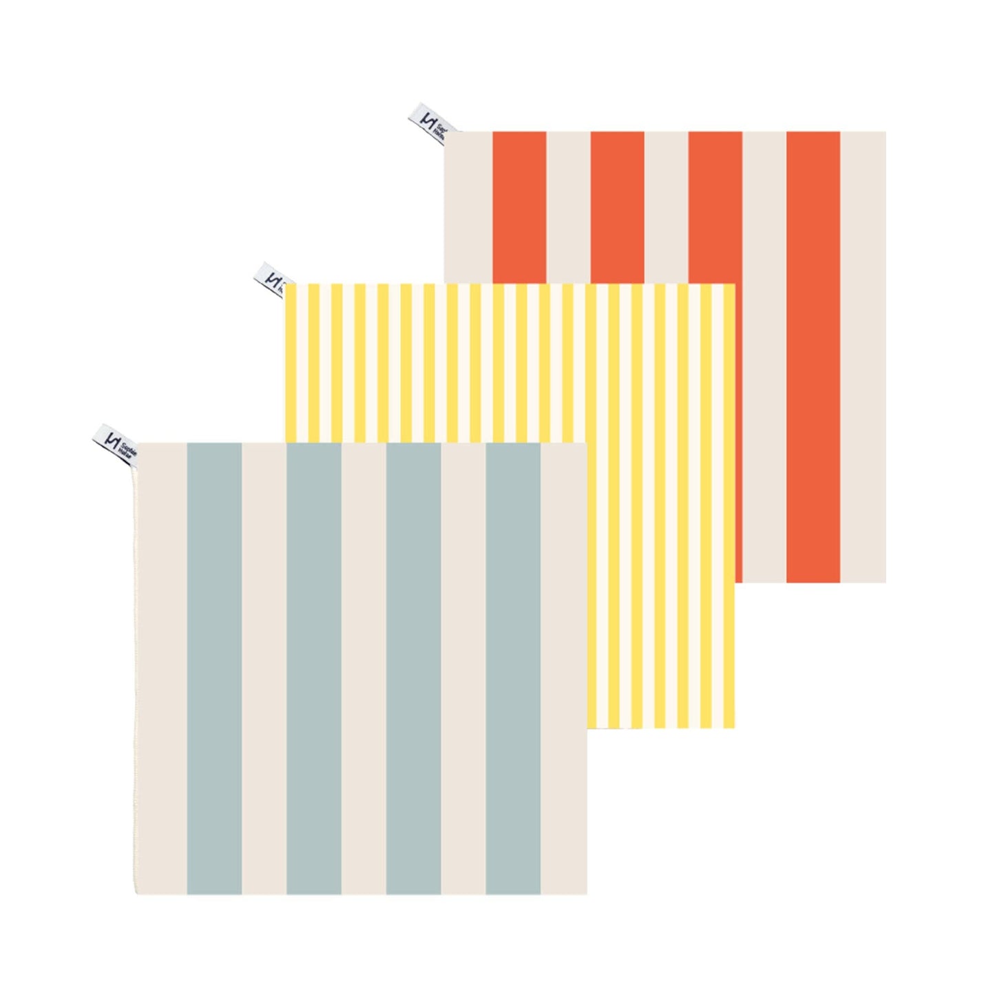 Sophie Home Ltd - Re-usable Kids Washcloths: Aqua Stripe