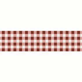 Kinshipped - PAPER TAPE - BURGUNDY/RUSSET GINGHAM