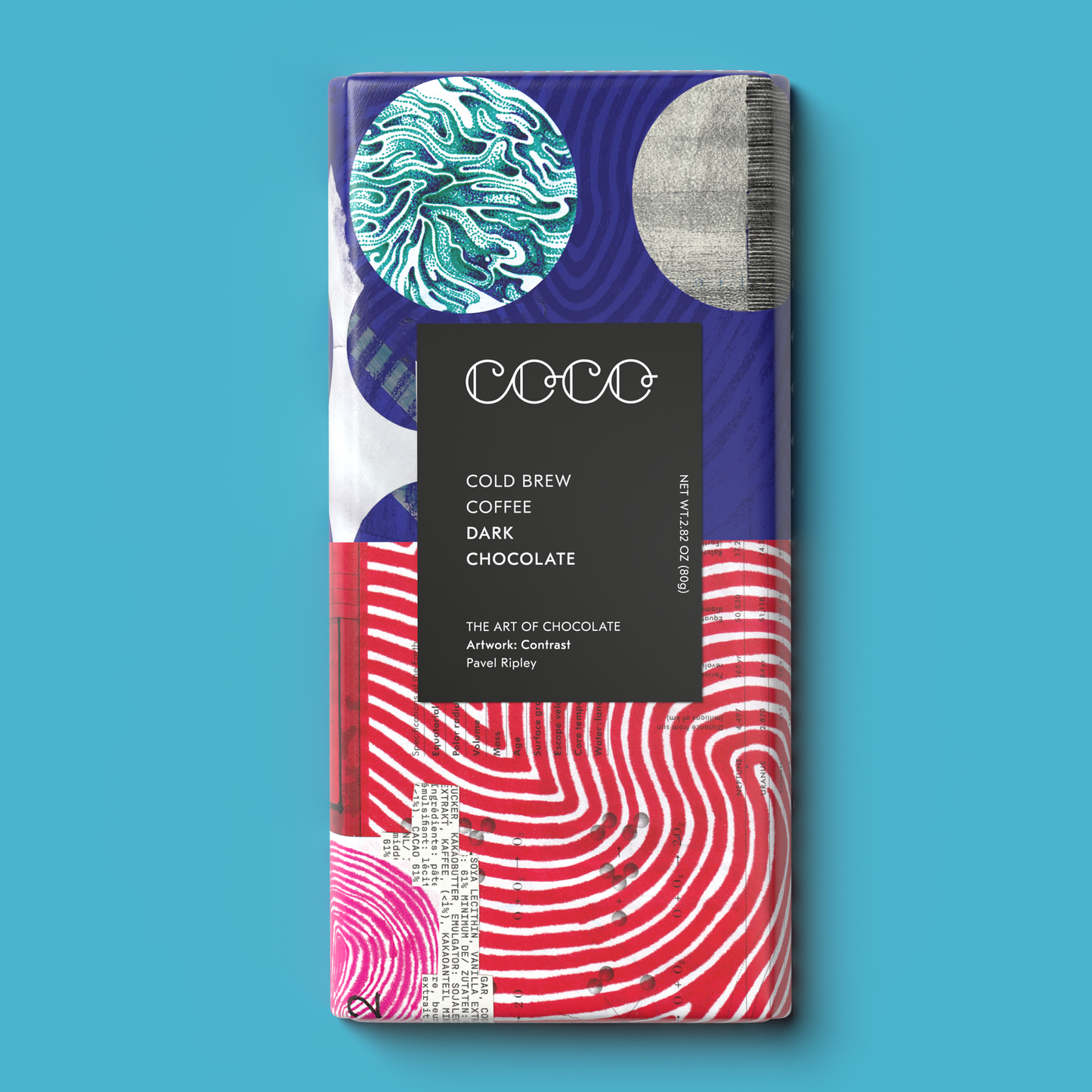 COCO Chocolatier - Cold Brew Coffee Dark Chocolate Bar (Pack of 12)