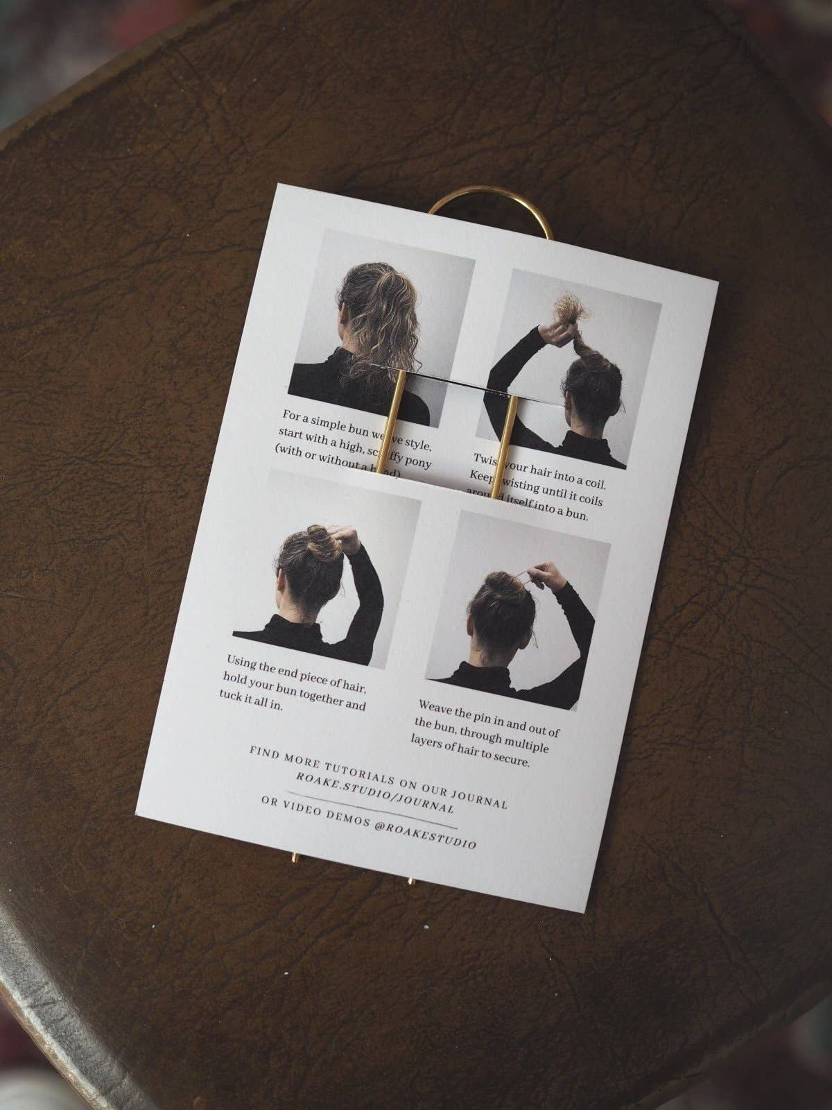 Roake Studio - Lizzy Minimal Brass Hairpin -  D-shape