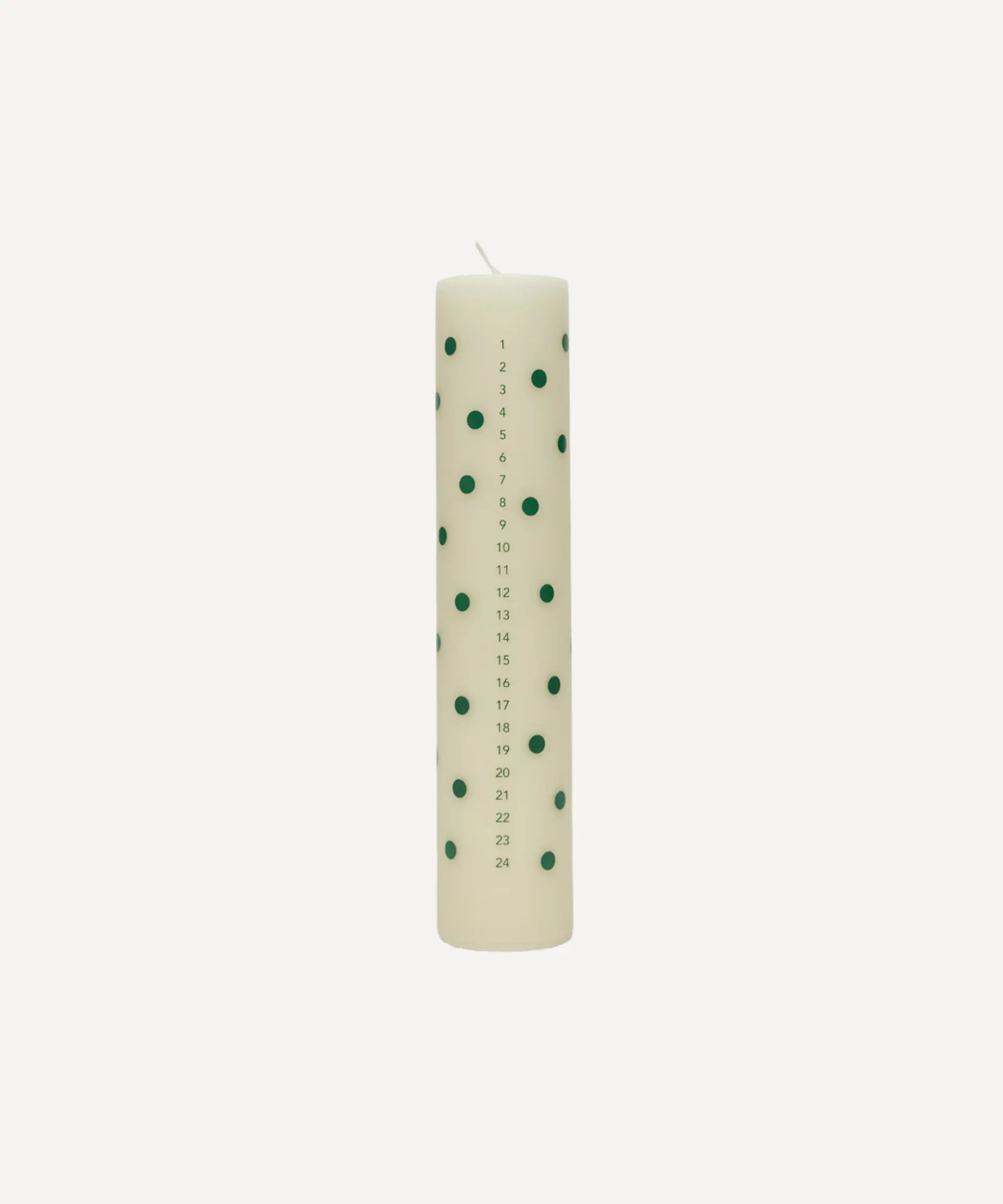 Polka Advent Candle Green