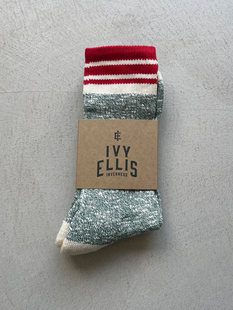 THE MELVICH MEN'S SLUB CREW LENGTH SOCKS