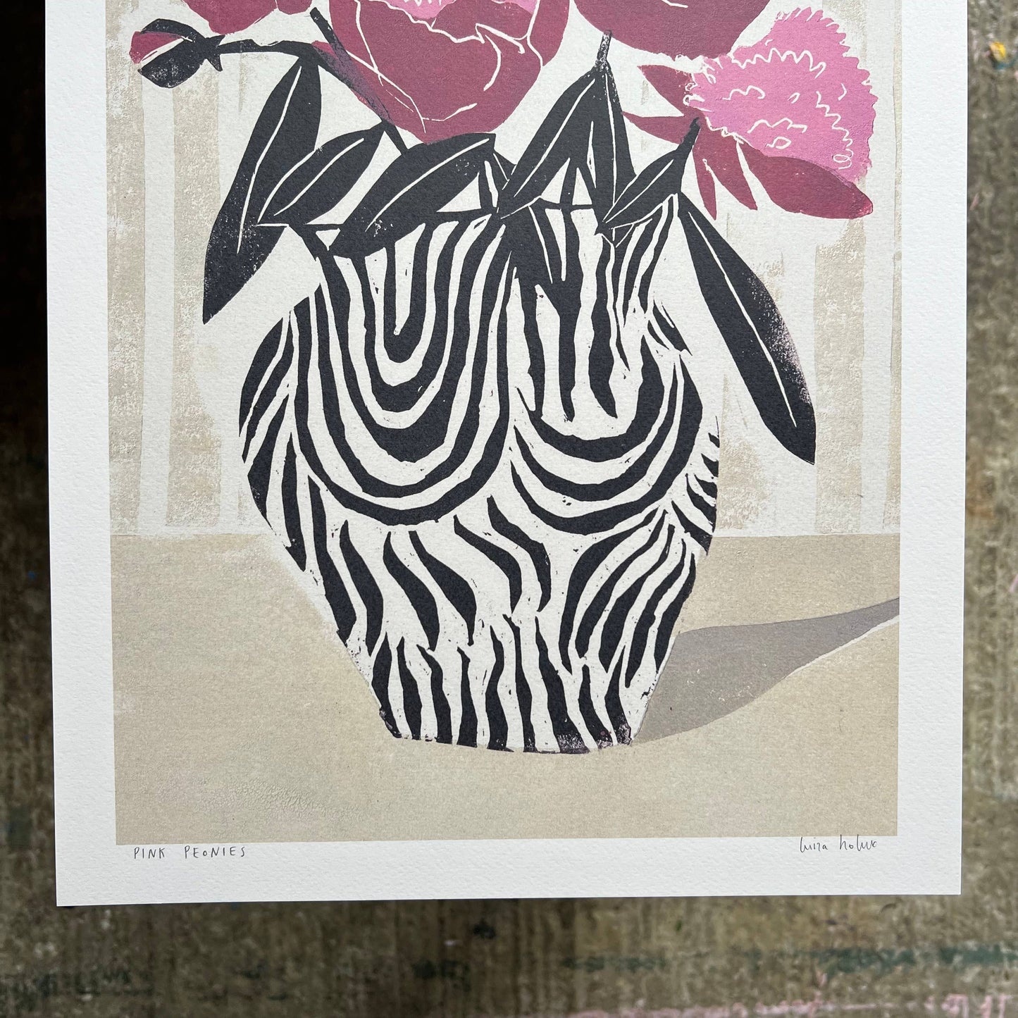 Luiza Holub - Art Print 'Pink Peonies'  Wall Art