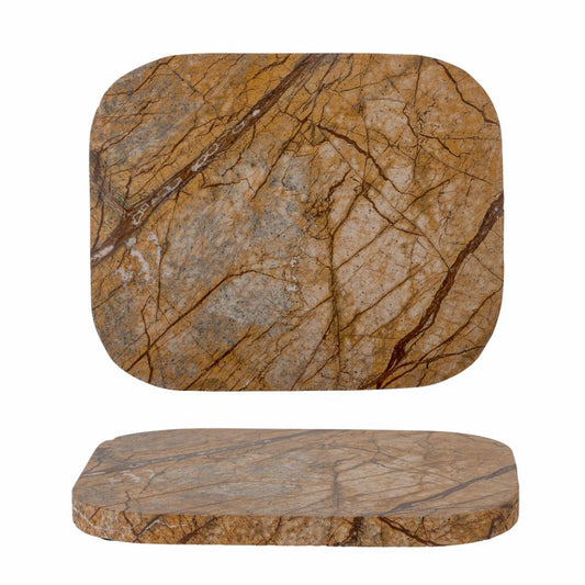 Deborah Serving Board, Brown, Marble