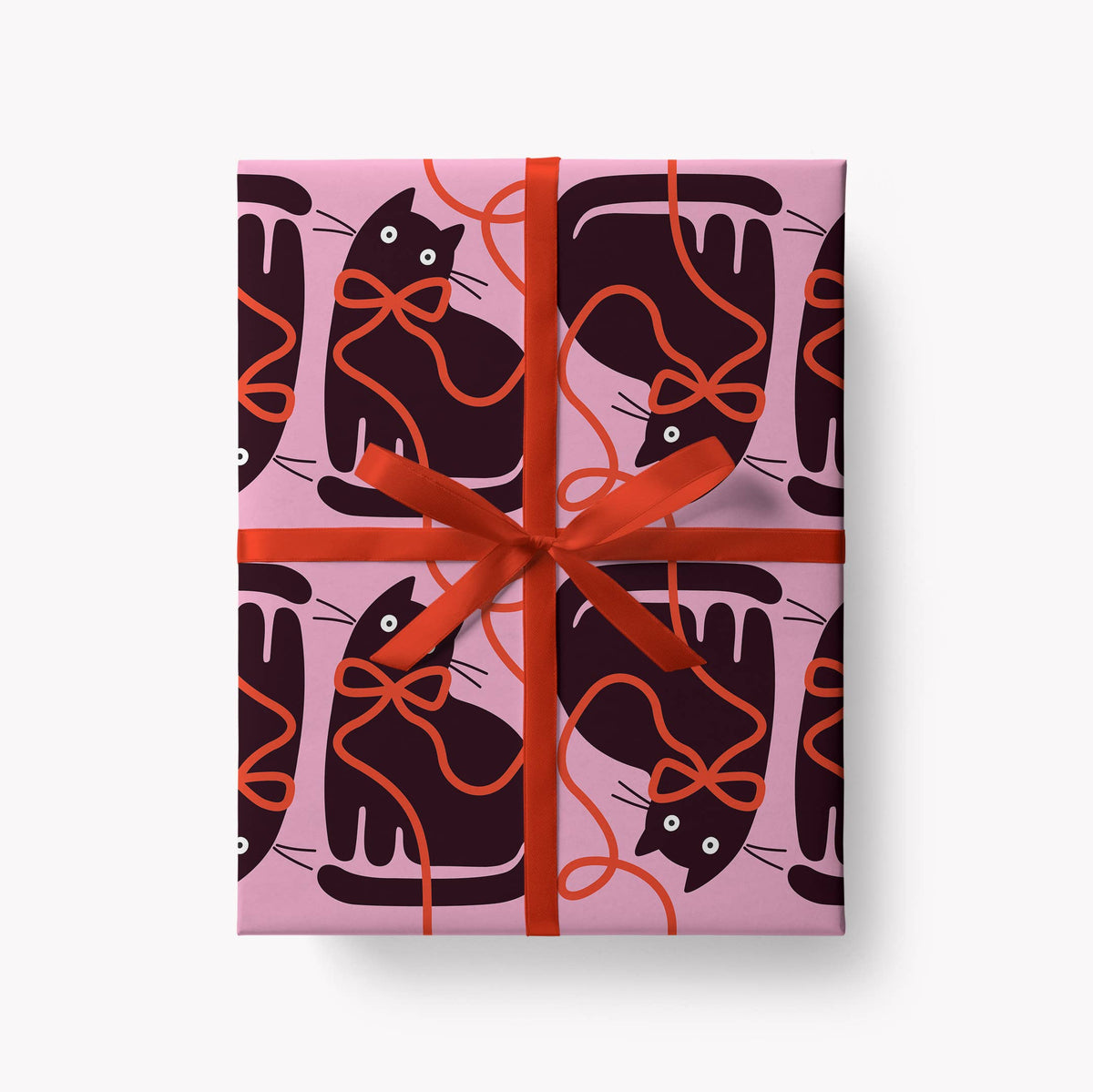 Ribbon Cat Gift Wrap | Wrapping Paper | Craft Paper