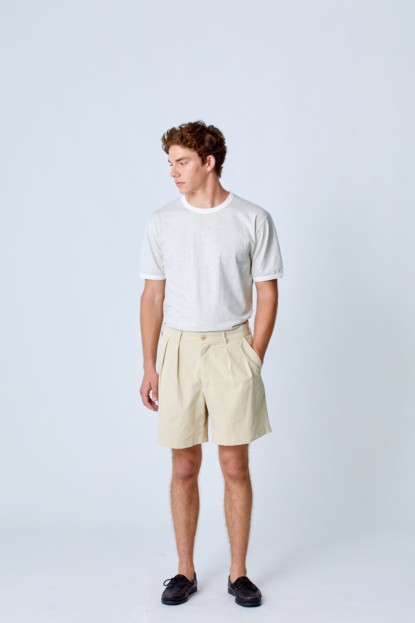 LAPA, Relaxed Pleated Shorts, Desert Canvas