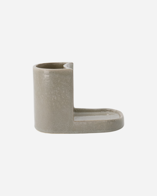 Sink Tidy, Brush and soap holder, small, Datura, Shell grey