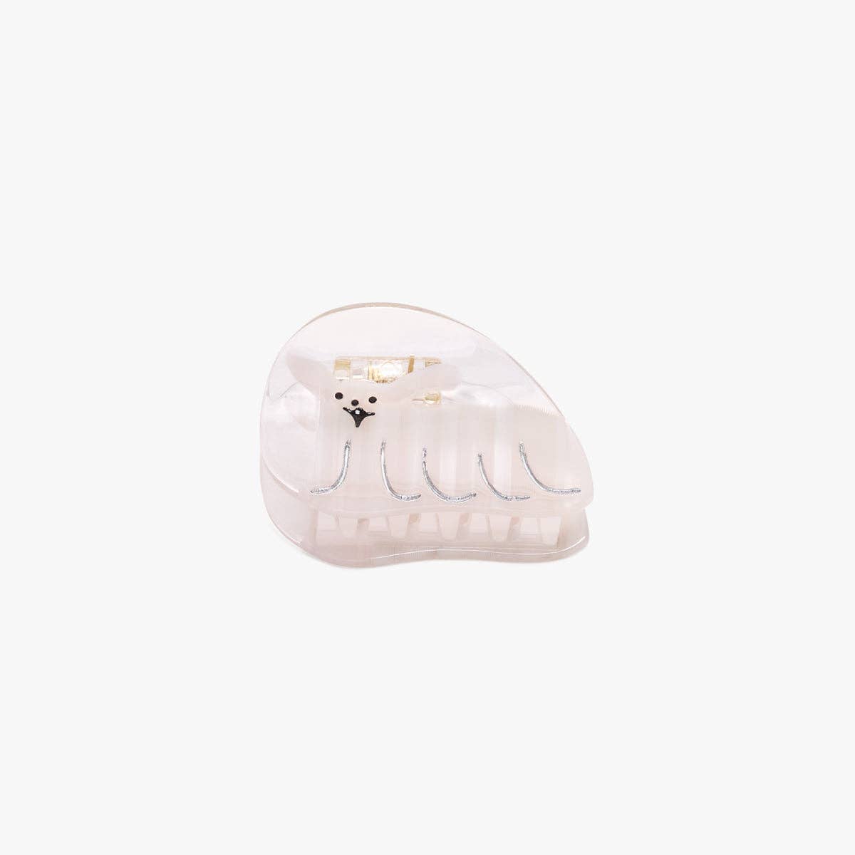 WINONA IRENE - Lhasa Cute White Dog Mini Acetate Hair Claw Clip Accessory