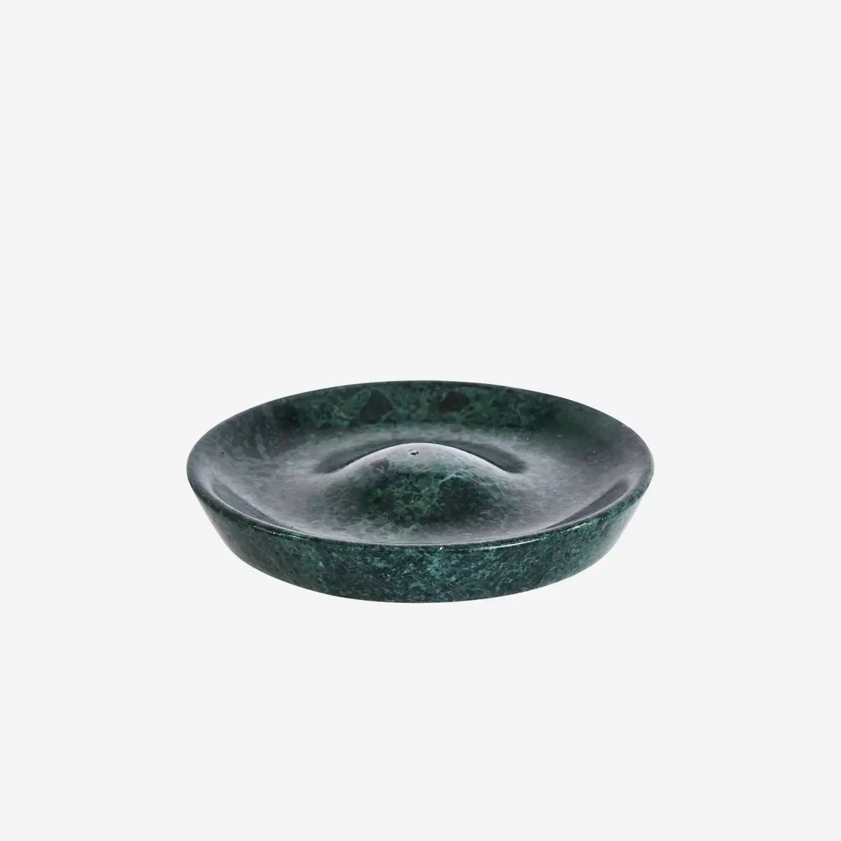 ROUND MARBLE INCENSE HOLDER, GREEN