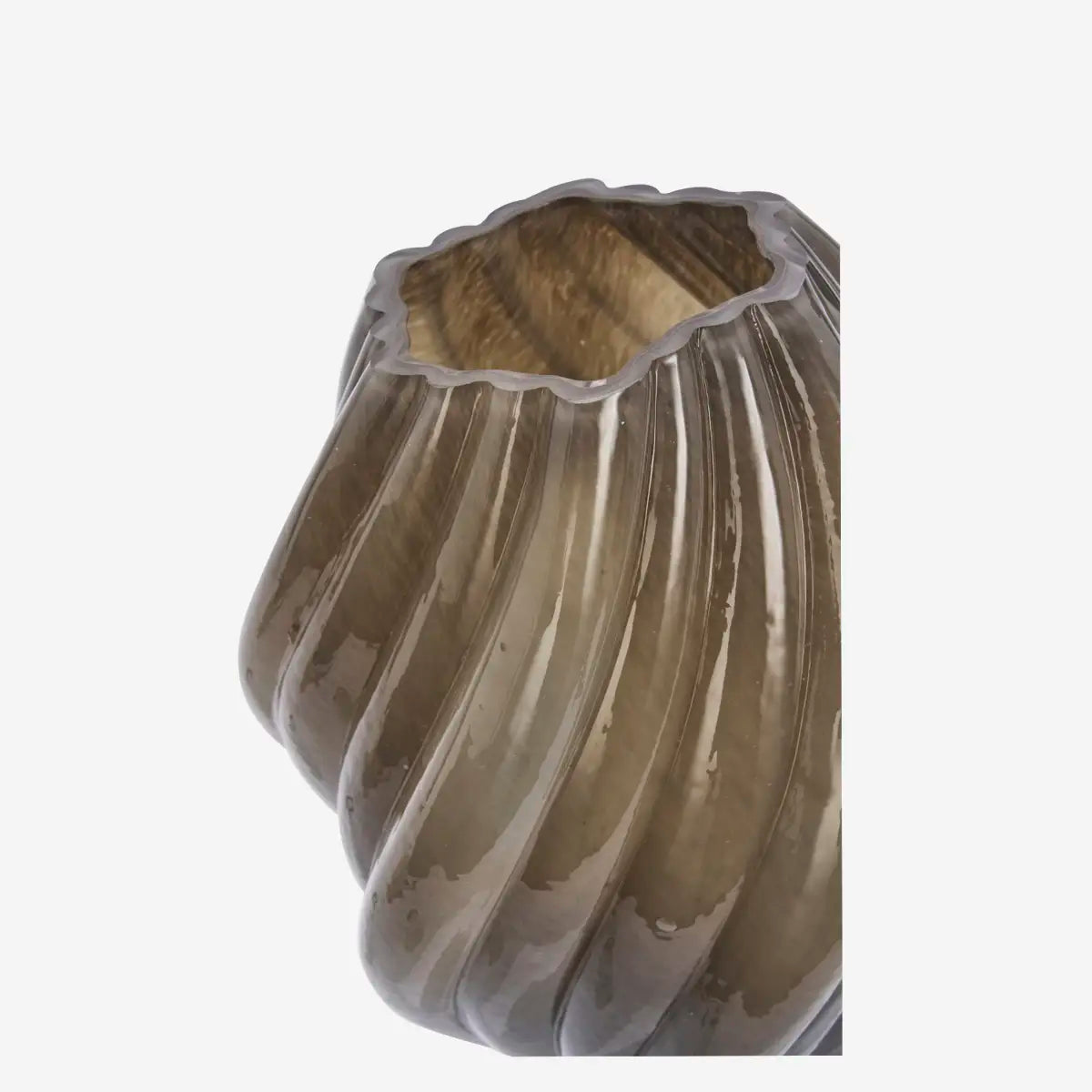 Glass Vase - Taupe