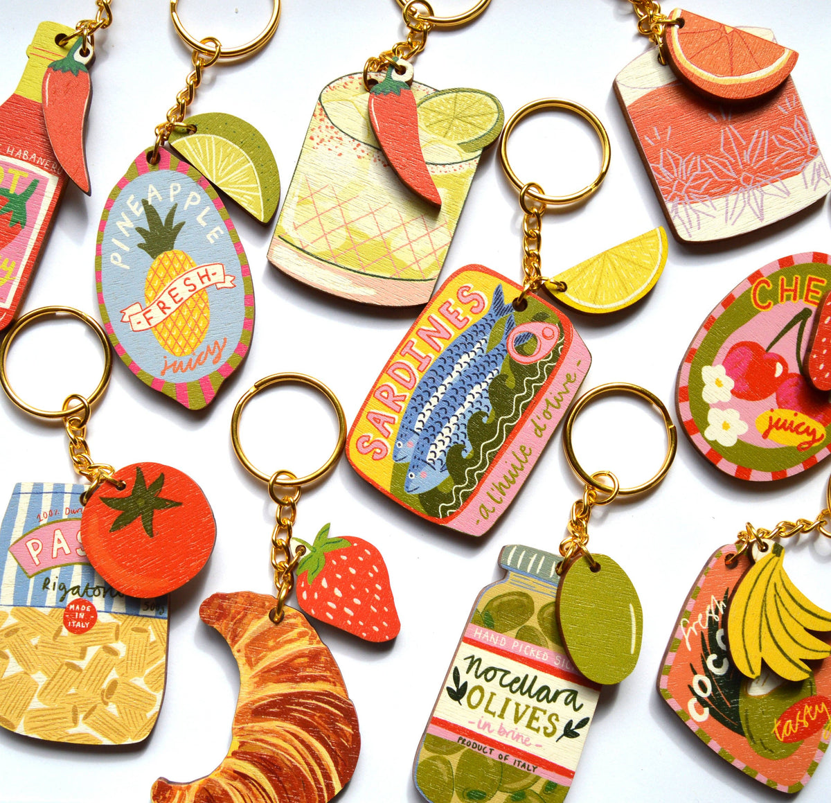 Negroni Charm Keychain