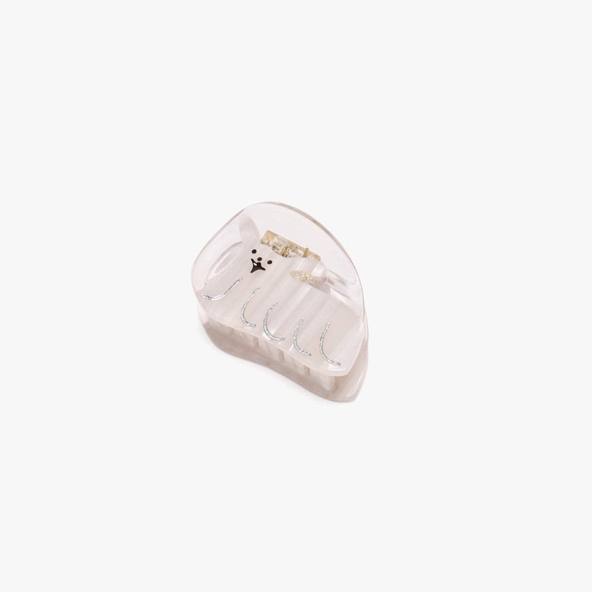 WINONA IRENE - Lhasa Cute White Dog Mini Acetate Hair Claw Clip Accessory