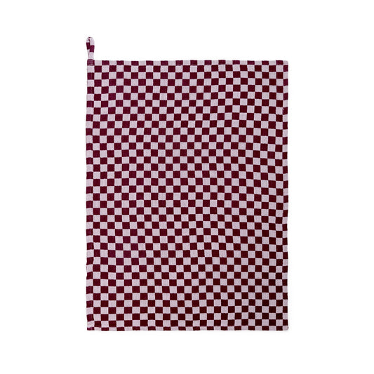 Sophie Home Ltd - Cotton Hand Towel: Burgundy Check