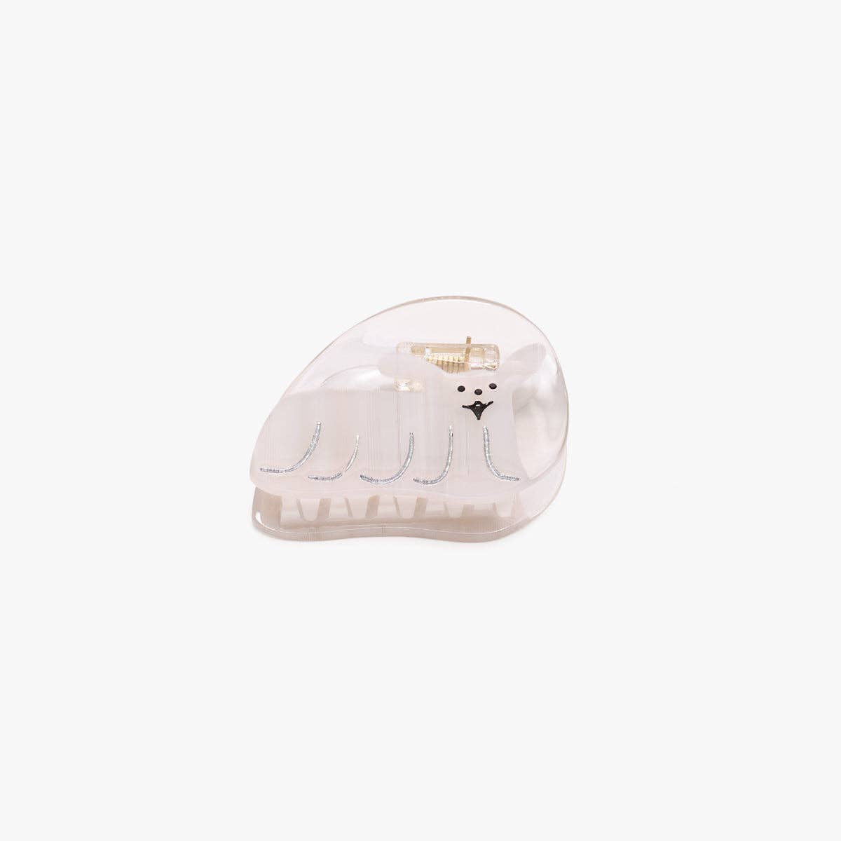 WINONA IRENE - Lhasa Cute White Dog Mini Acetate Hair Claw Clip Accessory