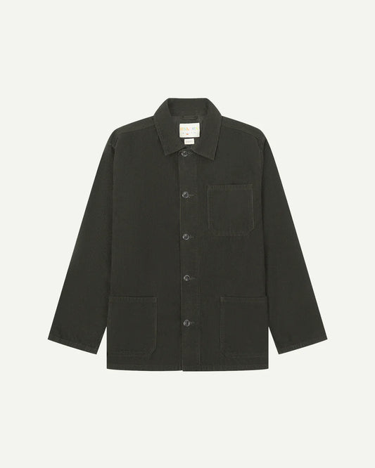 #3001 buttoned cord overshirt - seaweed