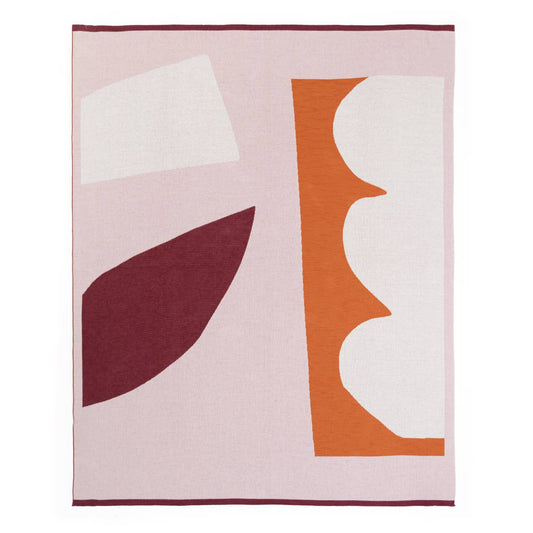 Sophie Home Ltd - Cotton Knit Throw Blanket: Orbi Orange