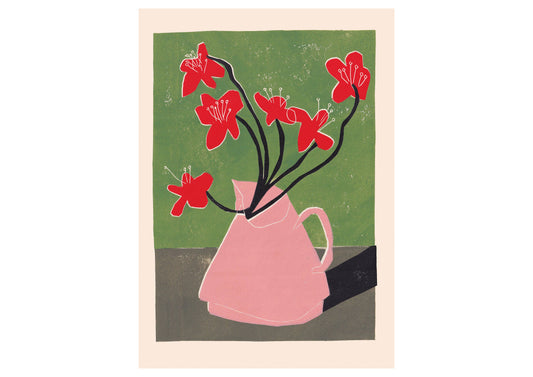 Luiza Holub - Art Print 'Red Geums'  Wall Art