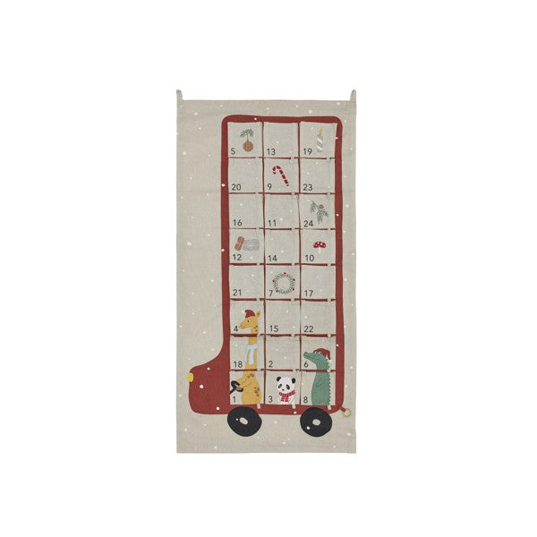 Bus Clay/Red Advent Calendar