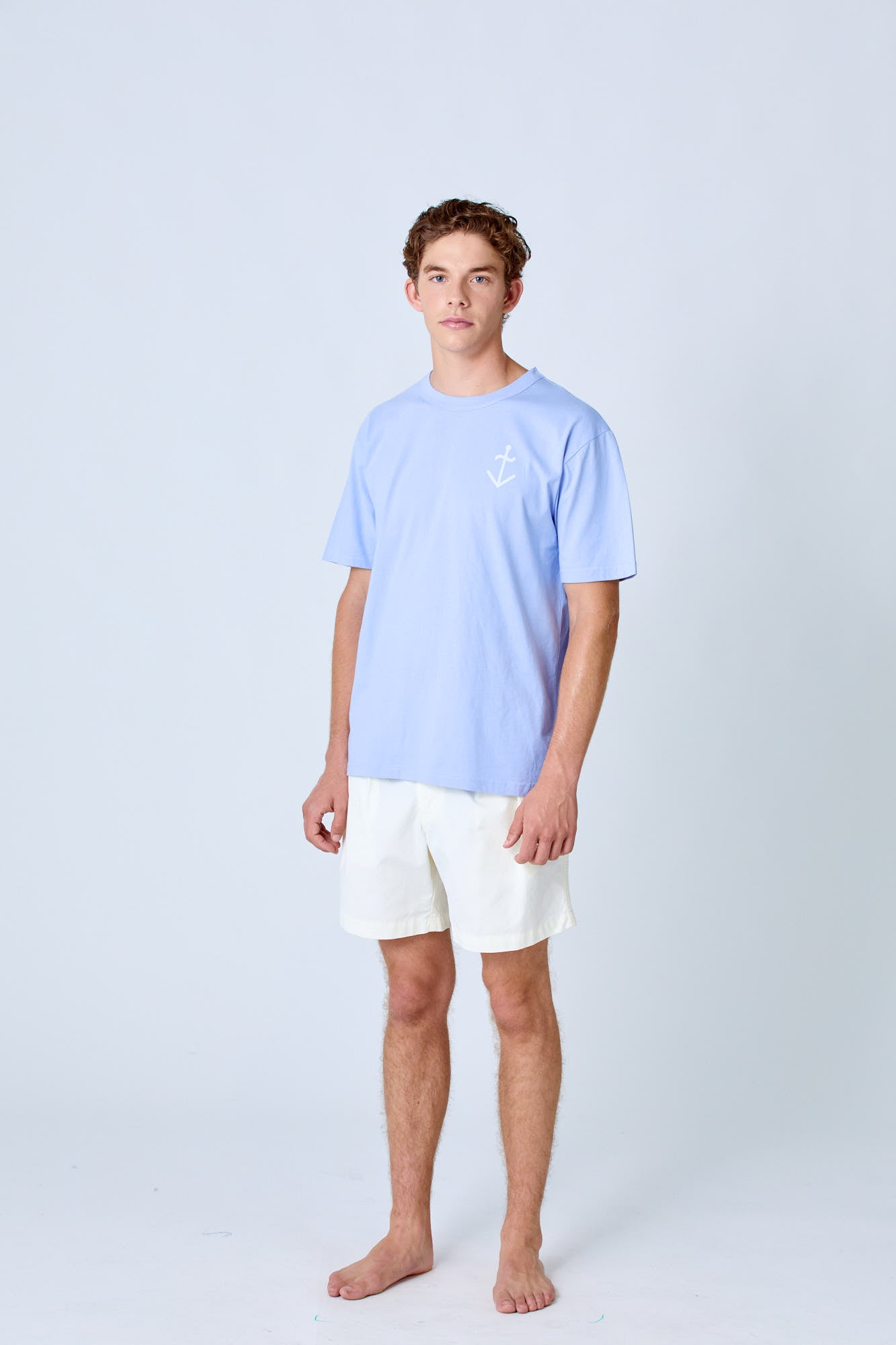 DANTAS, Wind Blue, Pale Blue Anchor Logo, T-shirt