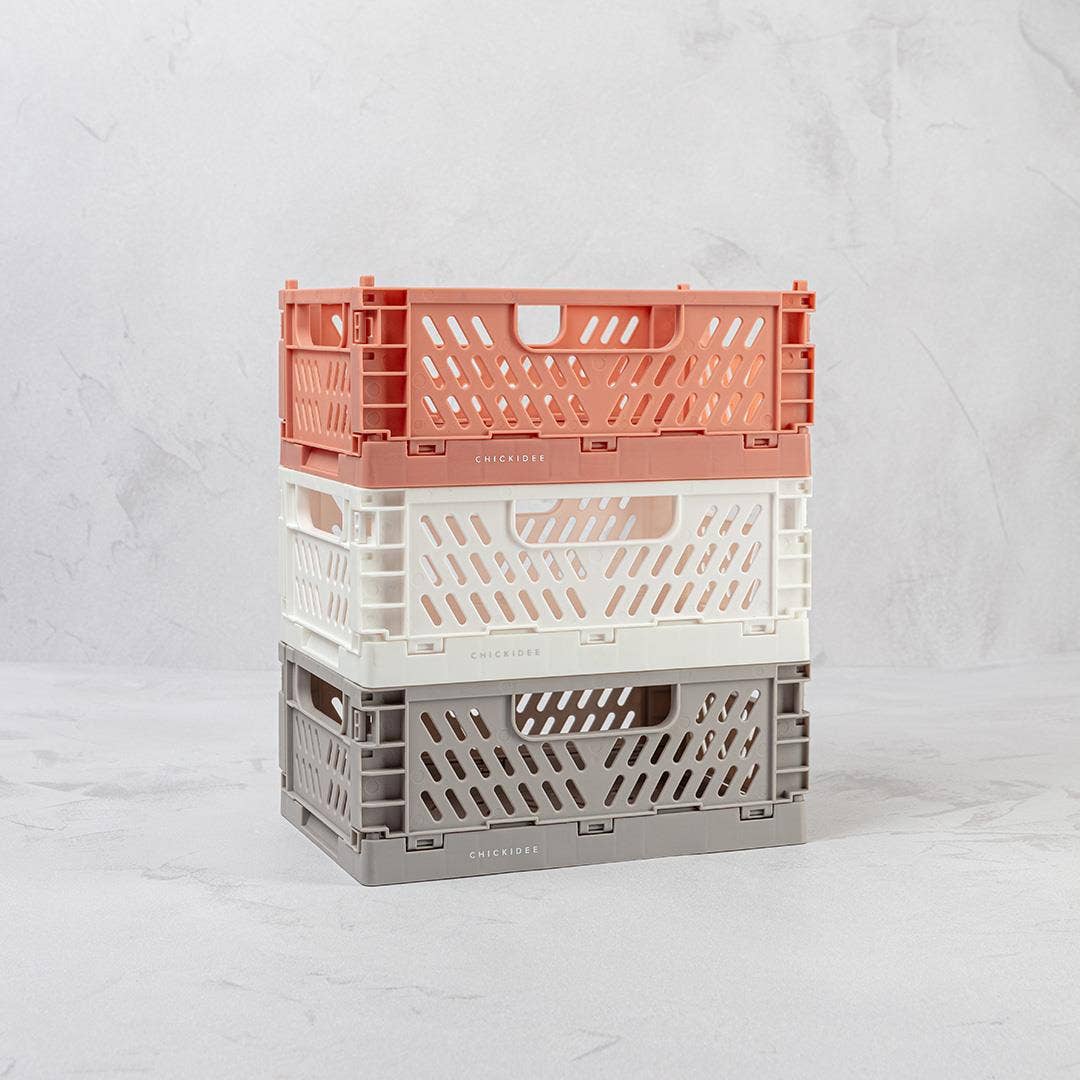 Chickidee - White Tiny Folding Storage Crate