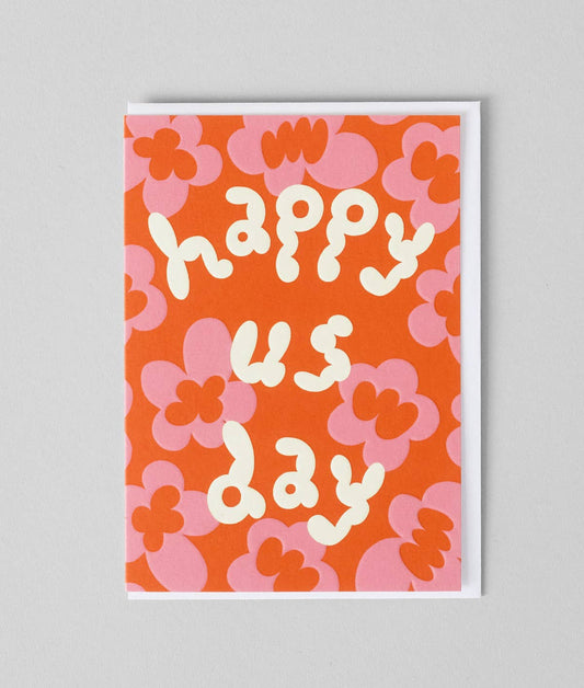 Happy Us Day' Embossed Greetings Card